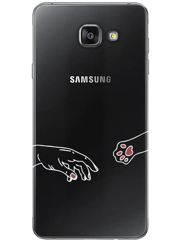 Samsung%20A7%202016%20Hand%20And%20Paw%20Şeffaf%20Telefon%20Kılıfı