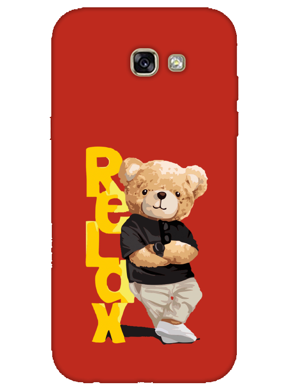 Samsung%20A7%202017%20Teddy%20Bear%20Relax%20Kırmızı%20Telefon%20Kılıfı