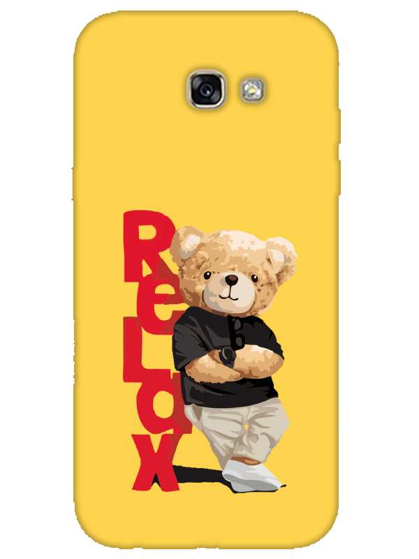 Samsung%20A7%202017%20Teddy%20Bear%20Relax%20Sarı%20Telefon%20Kılıfı