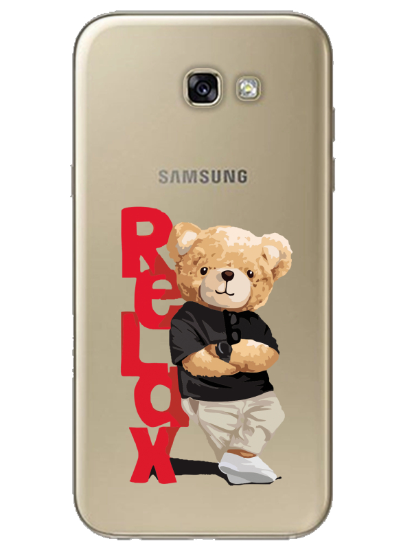 Samsung%20A7%202017%20Teddy%20Bear%20Relax%20Şeffaf%20Telefon%20Kılıfı