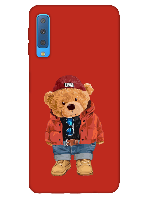 Samsung%20A7%202018%20Teddy%20Bear%20Kırmızı%20Telefon%20Kılıfı