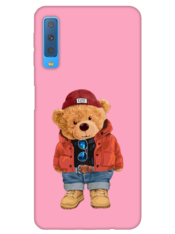 Samsung%20A7%202018%20Teddy%20Bear%20Pembe%20Telefon%20Kılıfı