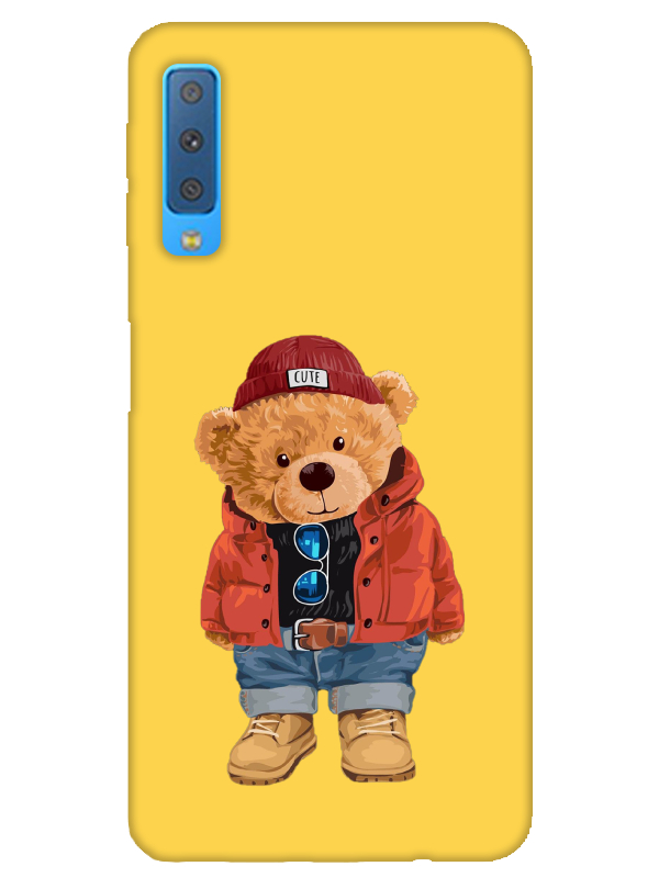 Samsung%20A7%202018%20Teddy%20Bear%20Sarı%20Telefon%20Kılıfı