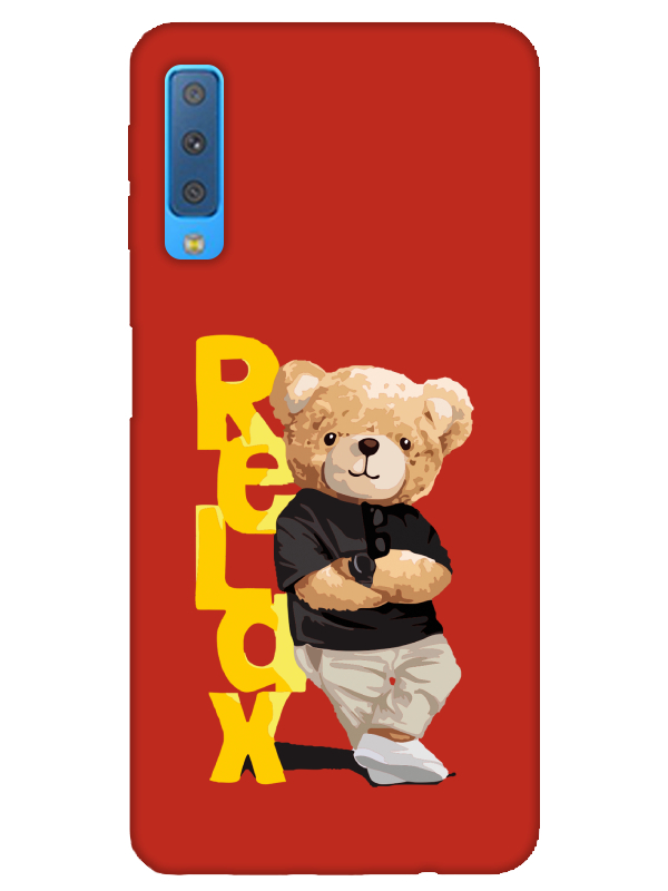 Samsung%20A7%202018%20Teddy%20Bear%20Relax%20Kırmızı%20Telefon%20Kılıfı