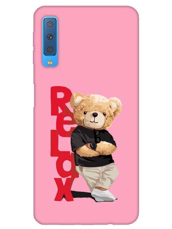 Samsung%20A7%202018%20Teddy%20Bear%20Relax%20Pembe%20Telefon%20Kılıfı