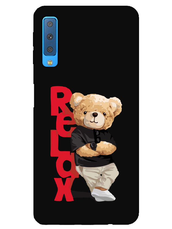 Samsung%20A7%202018%20Teddy%20Bear%20Relax%20Siyah%20Telefon%20Kılıfı