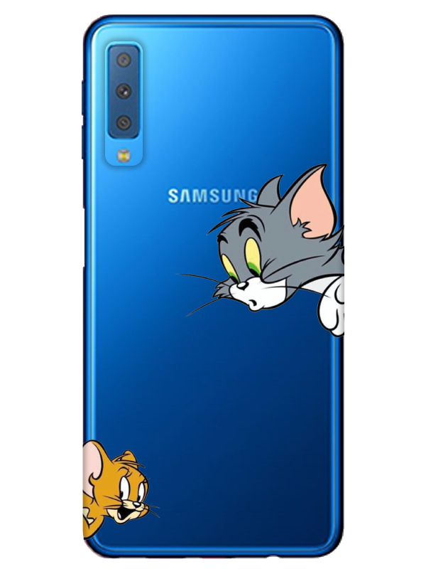 Samsung%20A7%202018%20Tom%20And%20Jerry%20Şeffaf%20Telefon%20Kılıfı