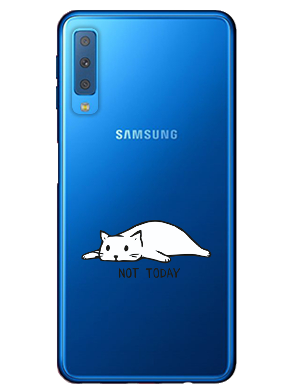 Samsung%20A7%202018%20Not%20Today%20Kedi%20Şeffaf%20Telefon%20Kılıfı