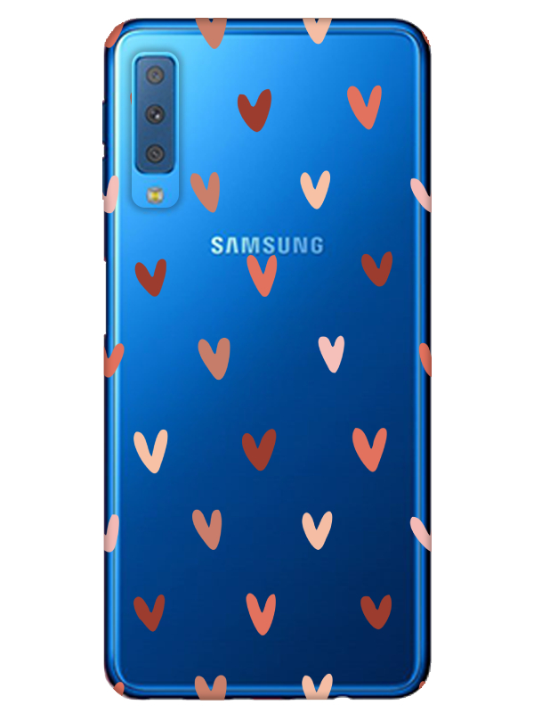 Samsung%20A7%202018%20Kalp%20Desen%20Şeffaf%20Telefon%20Kılıfı