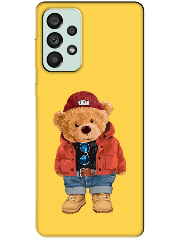 Samsung%20A73%20Teddy%20Bear%20Sarı%20Telefon%20Kılıfı