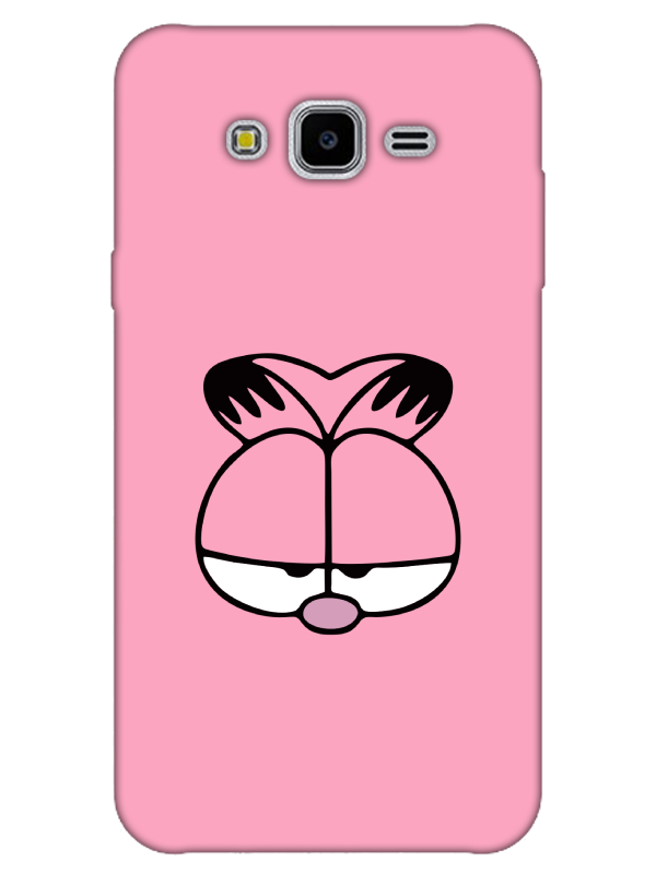 Samsung%20J7%20Garfield%20Pembe%20Telefon%20Kılıfı