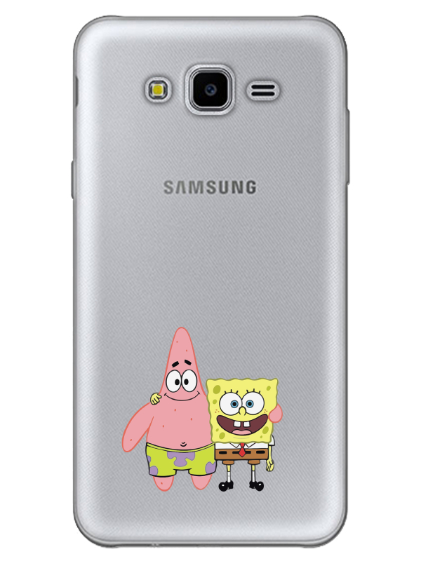 Samsung%20J7%20Sünger%20Bob%20Ve%20Patrickstar%20Şeffaf%20Telefon%20Kılıfı