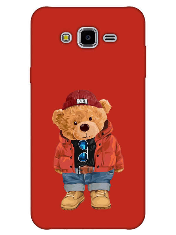 Samsung%20J7%20Teddy%20Bear%20Kırmızı%20Telefon%20Kılıfı