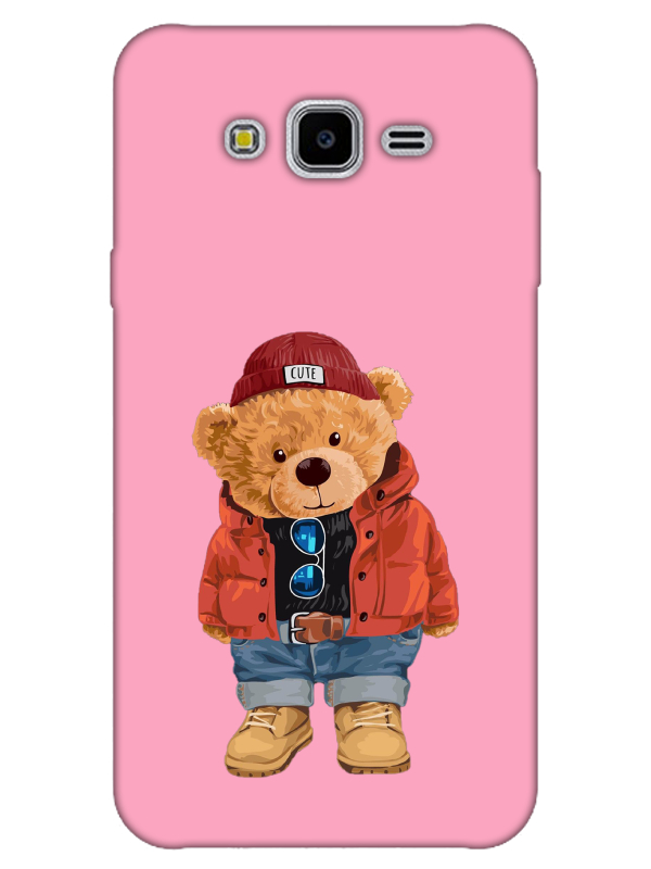 Samsung%20J7%20Teddy%20Bear%20Pembe%20Telefon%20Kılıfı