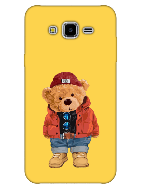 Samsung%20J7%20Teddy%20Bear%20Sarı%20Telefon%20Kılıfı