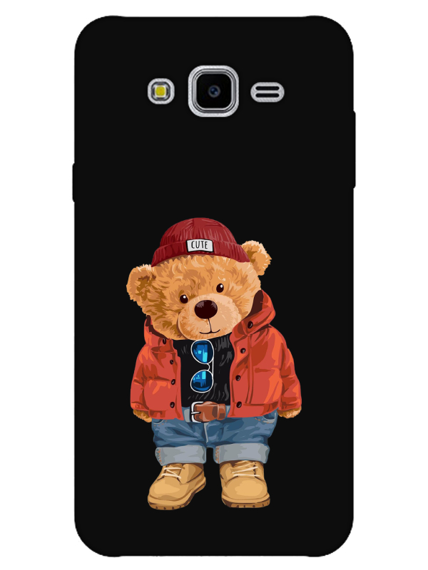 Samsung%20J7%20Teddy%20Bear%20Siyah%20Telefon%20Kılıfı