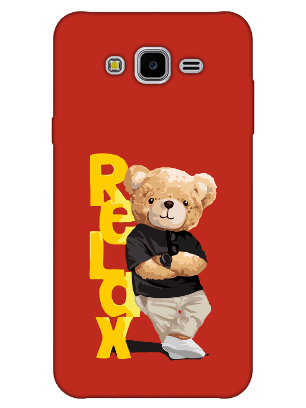 Samsung%20J7%20Teddy%20Bear%20Relax%20Kırmızı%20Telefon%20Kılıfı