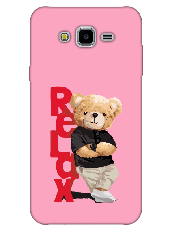 Samsung%20J7%20Teddy%20Bear%20Relax%20Pembe%20Telefon%20Kılıfı