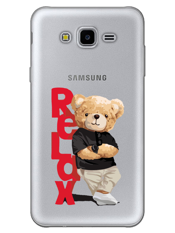 Samsung%20J7%20Teddy%20Bear%20Relax%20Şeffaf%20Telefon%20Kılıfı