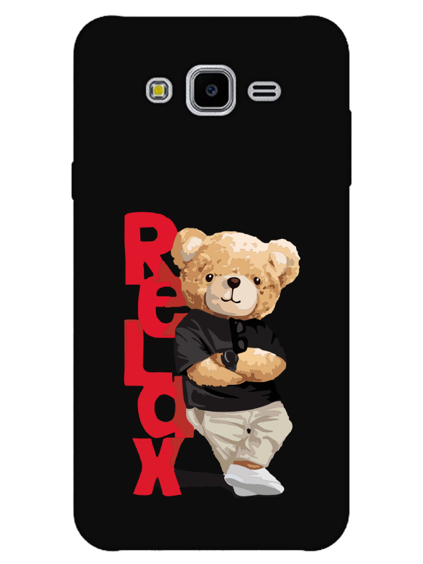 Samsung%20J7%20Teddy%20Bear%20Relax%20Siyah%20Telefon%20Kılıfı