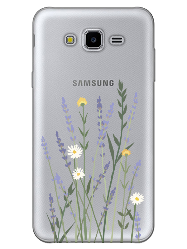 Samsung%20J7%20Lavanta%20Desenli%20Şeffaf%20Telefon%20Kılıfı