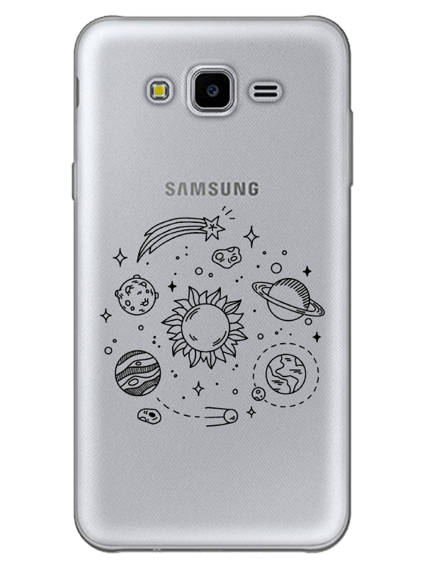 Samsung%20J7%20Gezegen%20Şeffaf%20Telefon%20Kılıfı