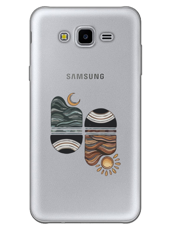 Samsung%20J7%20Core%20Sunset%20Wave%20Şeffaf%20Telefon%20Kılıfı