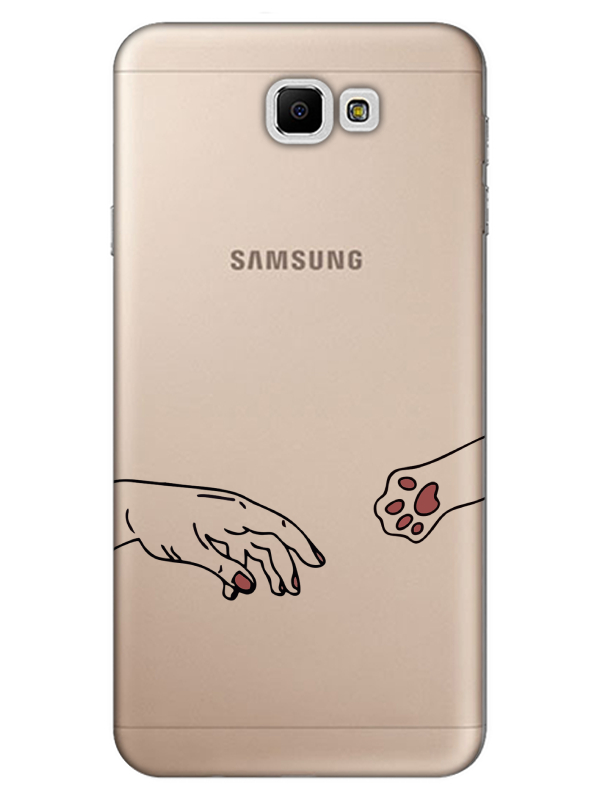 Samsung%20J7%20Prime%20Hand%20And%20Paw%20Şeffaf%20Telefon%20Kılıfı