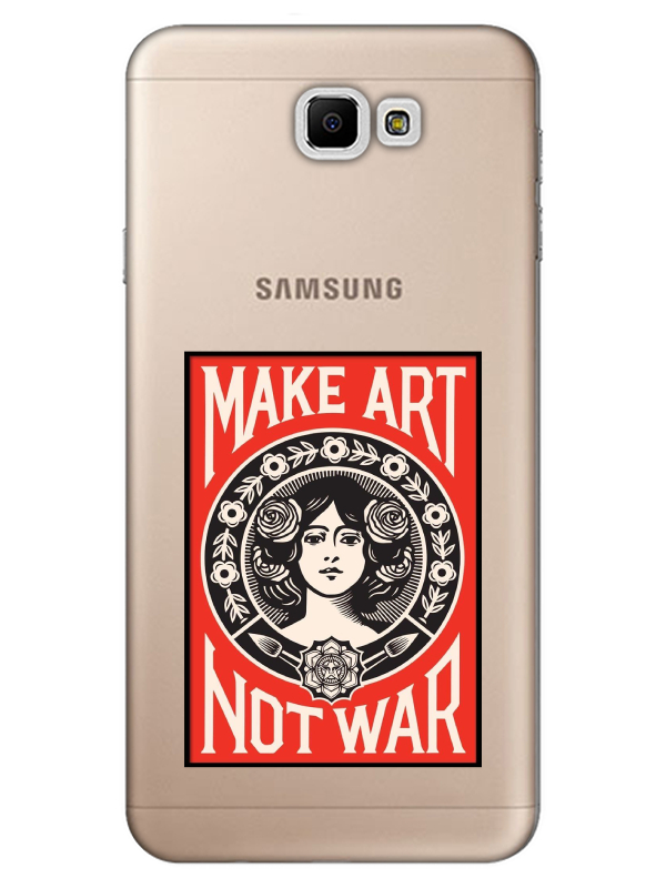 Samsung%20J7%20Prime%20Make%20Art%20Not%20War%20Şeffaf%20Telefon%20Kılıfı