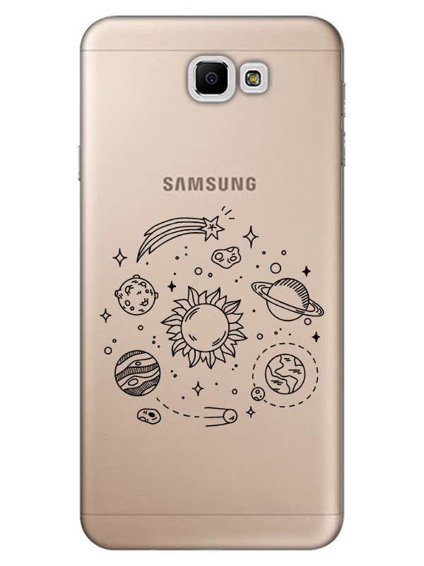 Samsung%20J7%20Prime%20Gezegen%20Şeffaf%20Telefon%20Kılıfı