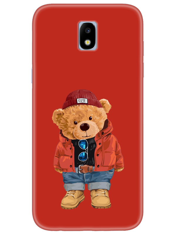 Samsung%20J7%20Pro%20Teddy%20Bear%20Kırmızı%20Telefon%20Kılıfı