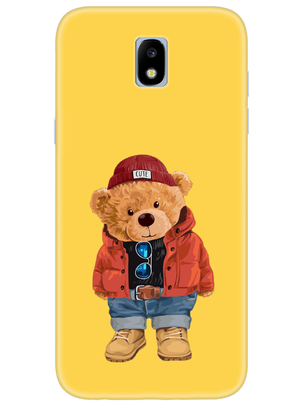 Samsung%20J7%20Pro%20Teddy%20Bear%20Sarı%20Telefon%20Kılıfı