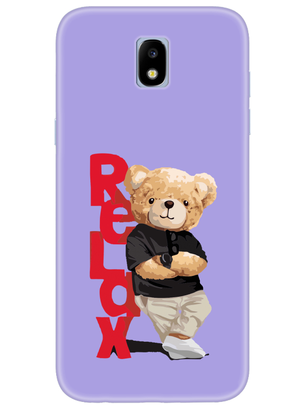 Samsung%20J7%20Pro%20Teddy%20Bear%20Relax%20Lila%20Telefon%20Kılıfı