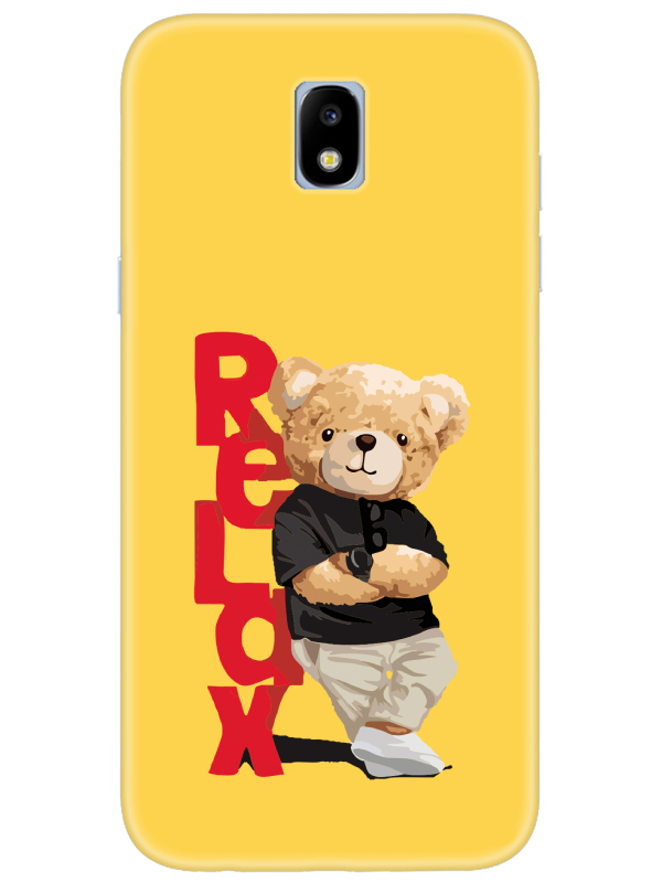 Samsung%20J7%20Pro%20Teddy%20Bear%20Relax%20Sarı%20Telefon%20Kılıfı