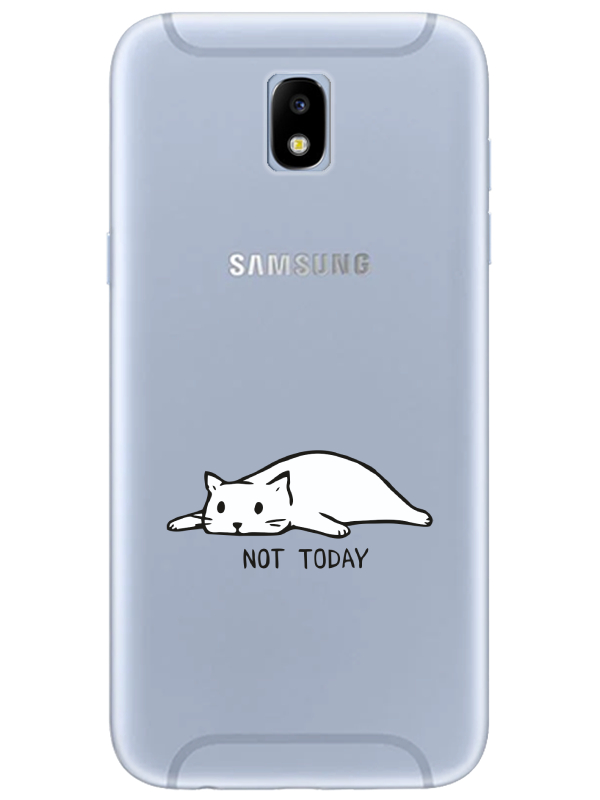 Samsung%20J7%20Pro%20Not%20Today%20Kedi%20Şeffaf%20Telefon%20Kılıfı