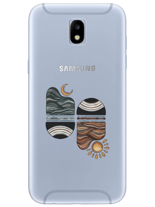 Samsung%20J7%20Pro%20Sunset%20Wave%20Şeffaf%20Telefon%20Kılıfı