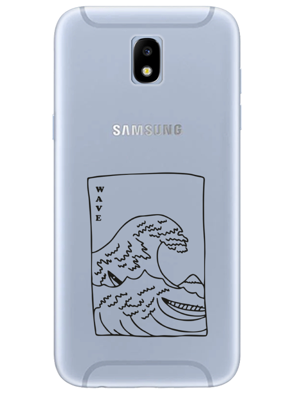 Samsung%20J7%20Pro%20Kanagawa%20Wave%20Şeffaf%20Telefon%20Kılıfı