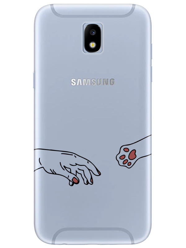 Samsung%20J7%20Pro%20Hand%20And%20Paw%20Şeffaf%20Telefon%20Kılıfı