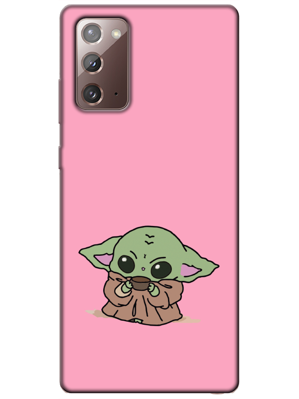 Samsung%20Note%2020%20Baby%20Yoda%20Pembe%20Telefon%20Kılıfı