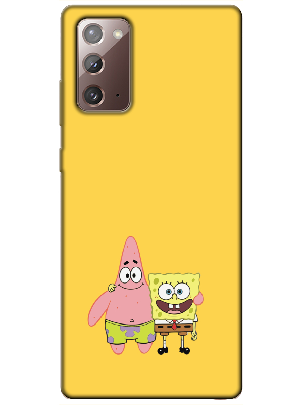 Samsung%20Note%2020%20Sünger%20Bob%20Ve%20Patrickstar%20Sarı%20Telefon%20Kılıfı