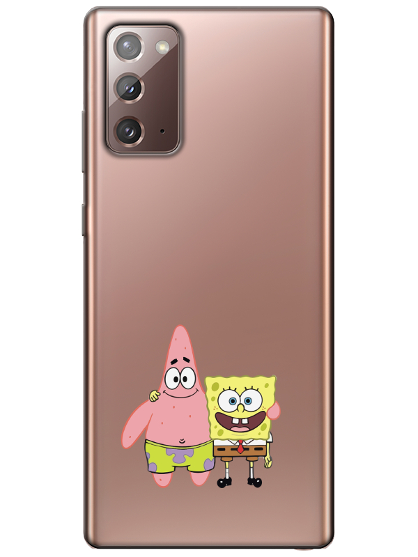 Samsung%20Note%2020%20Sünger%20Bob%20Ve%20Patrickstar%20Şeffaf%20Telefon%20Kılıfı