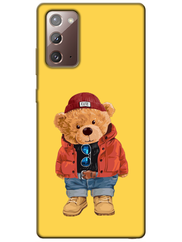 Samsung%20Note%2020%20Teddy%20Bear%20Sarı%20Telefon%20Kılıfı