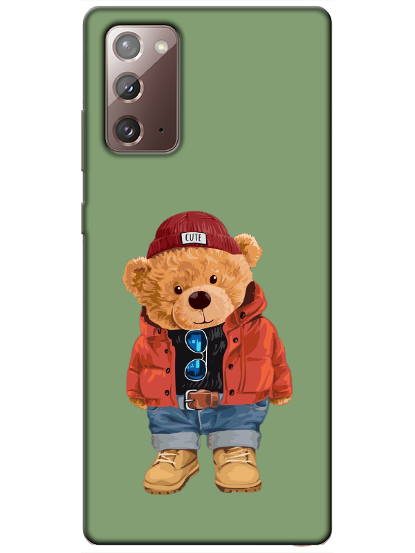 Samsung%20Note%2020%20Teddy%20Bear%20Yeşil%20Telefon%20Kılıfı