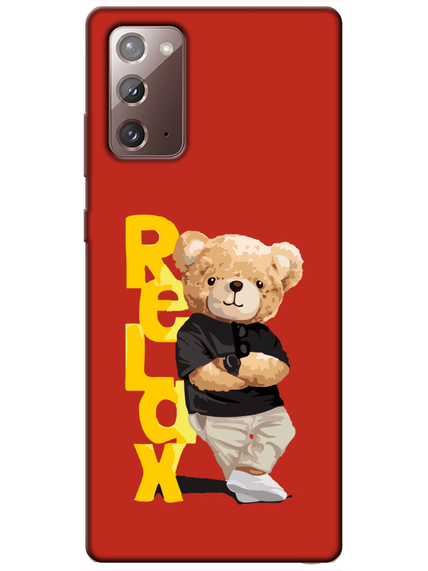 Samsung%20Note%2020%20Teddy%20Bear%20Relax%20Kırmızı%20Telefon%20Kılıfı