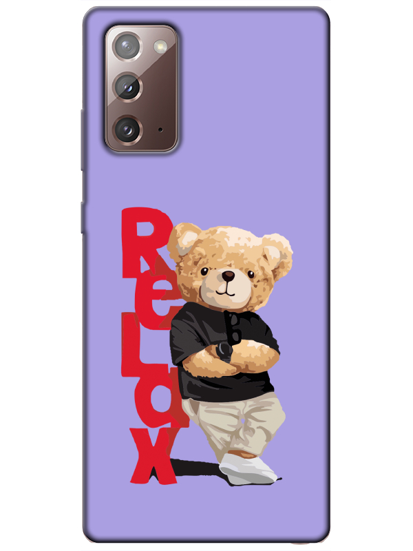 Samsung%20Note%2020%20Teddy%20Bear%20Relax%20Lila%20Telefon%20Kılıfı