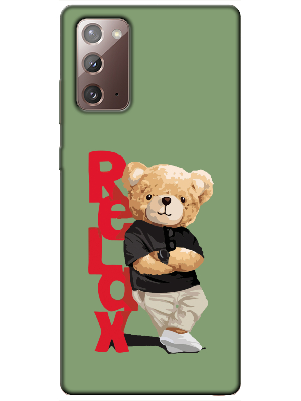 Samsung%20Note%2020%20Teddy%20Bear%20Relax%20Yeşil%20Telefon%20Kılıfı