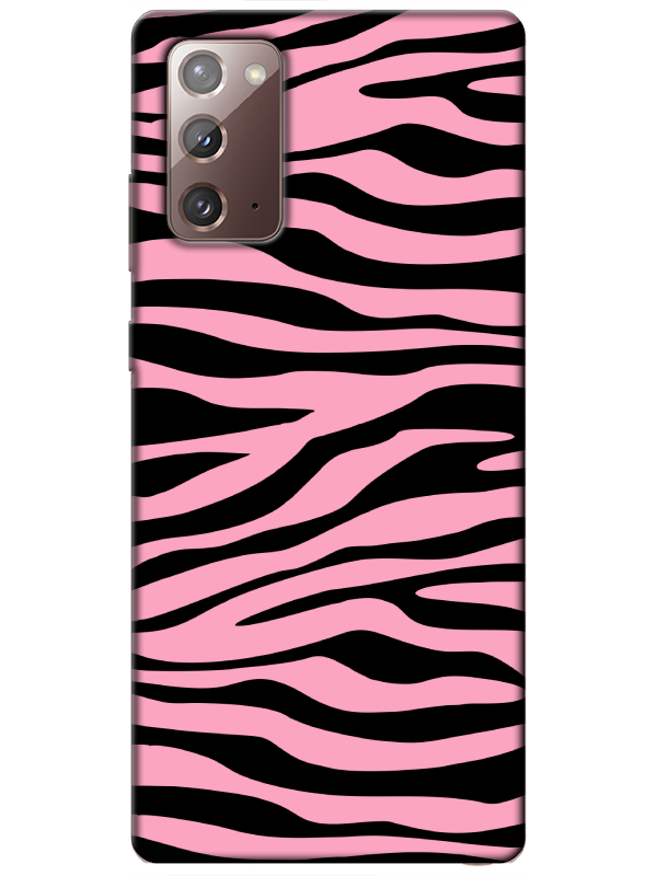 Samsung%20Note%2020%20Zebra%20Desen%20Pembe%20Telefon%20Kılıfı