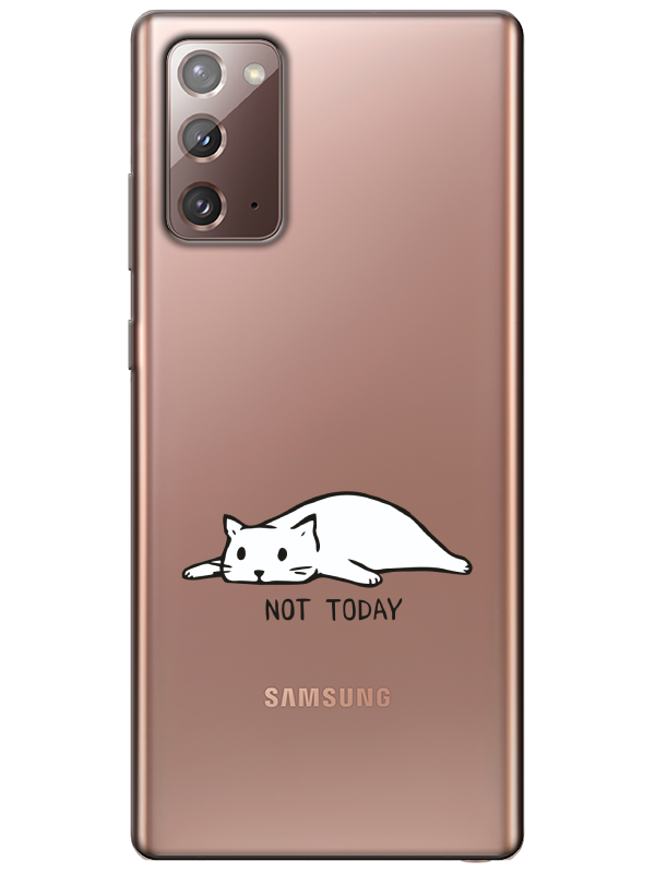 Samsung%20Note%2020%20Not%20Today%20Kedi%20Şeffaf%20Telefon%20Kılıfı