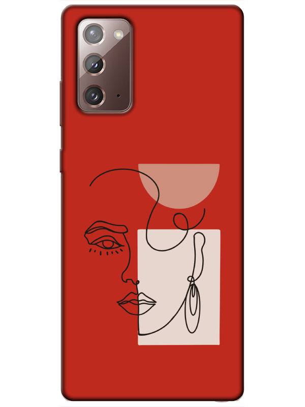 Samsung%20Note%2020%20Women%20Art%20Kırmızı%20Telefon%20Kılıfı