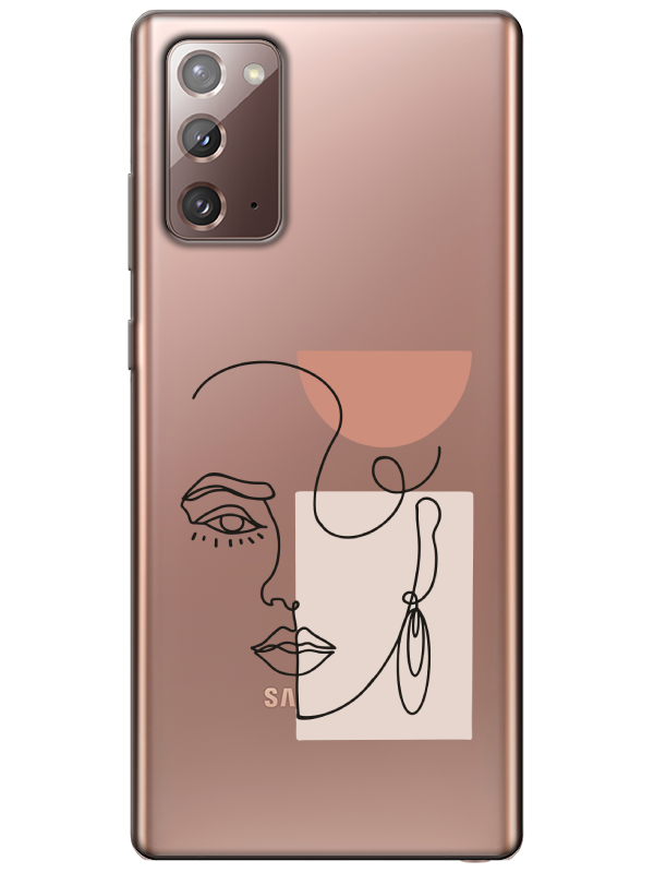 Samsung%20Note%2020%20Women%20Art%20Şeffaf%20Telefon%20Kılıfı